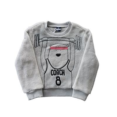 China Anti-Shrink Wholesale Low Price Brushed Fleece Cute Baby Top Clothing Baby T Shirt Sweatshirt for sale