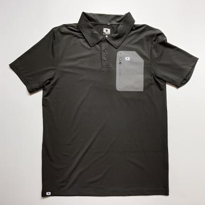 China Anti-wrinkle Promotional custom man clothes With pockets and zippers polo t-shirt manufactures for men for sale