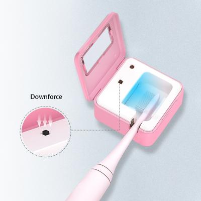 China Portable Child Toothbrush Holder Travel Partner Sterilizer Sanitizer UV-C Sterilization Toothbrush Mini Sanitizer 50*50*26mm for sale