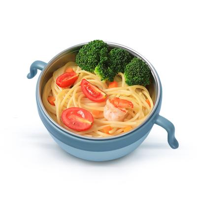 China Stainless Steel Chinese Style Insulated Portable Bowl Kids Baby Dinnerware Set 304 Single Bowl Under Sink for sale