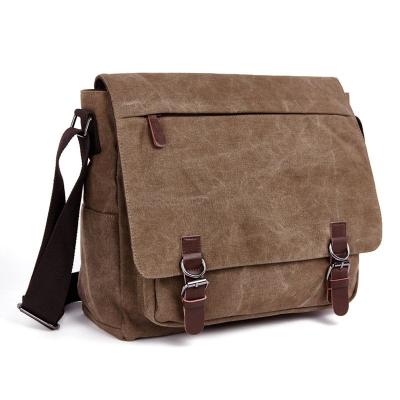 China Soft Hanging Men Crossbody Custom Male Shoulder Bag Canvas Laptop Business Backpack Large Storage Messenger Bag for sale