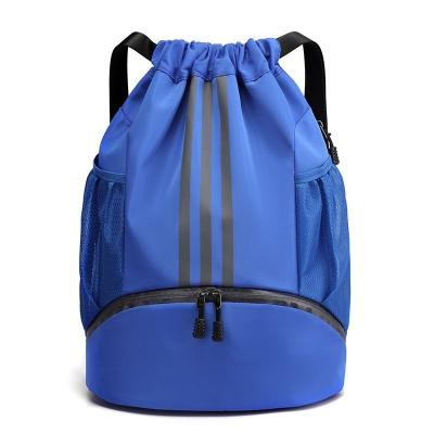 China New Promotion Waterproof Suction Design String Recyclable Customizable Sports Wholesale Waterproof Outdoor Blue Drawstring Bag for sale