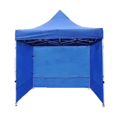 China Outdoor Folding Iron Pipe Tent 3*3 Stall Canopy Four-Corner Umbrella Exhibition Sunshade Tent Custom Logo for sale