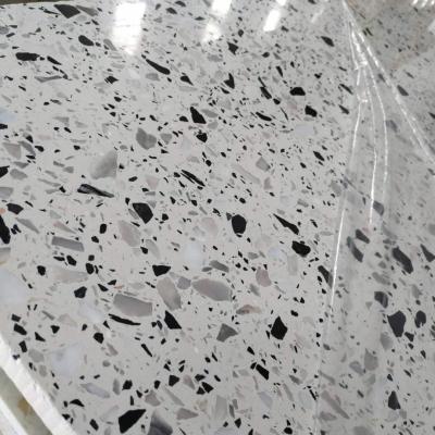 China Contemporary White Cement Terrazzo Slab Mosaic Floor Tile Design Stone Furniture Precast Terrazzo for sale