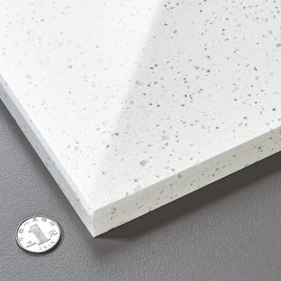 China Modern White Artificial Stone Epoxy Resin Terrazzo Precast Solid Exterior Slab Vanity Top for sale