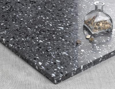 China Modern Precast Black Terrazzo Design Concrete Slabs Artificial Stone Used For Indoor And Outdoor Flooring for sale