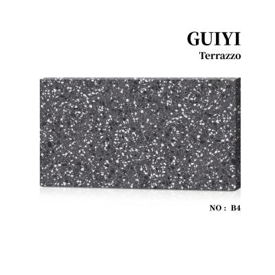 China GUIYI modern high quality black terrazzo panel/concrete artificial slab stone/customization/countertop/table/chair/furniture floor&wall for sale