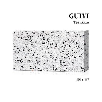 China GUIYI style modern white terrazzo floor panel terrazzo floor for flooring/wall/fashionable decoration for sale