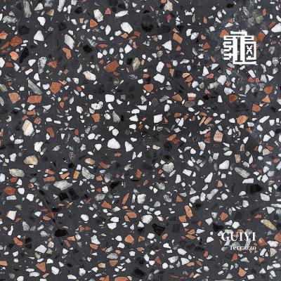 China GUIYI modern high quality black terrazzo floor slab/customized color/concrete artificial stone/floor&wall/design furniture for sale