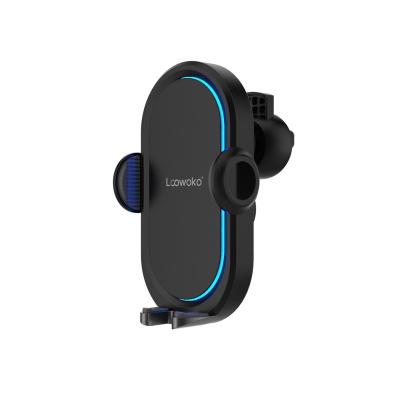 China Mobile Phone Qi 15W Car Auto Mount Car Wireless Charger With Led Light For Phone for sale