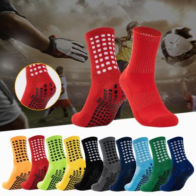 China Other Hot Soccer Sports Training Competition Silicone Stockings Slip Non Friction Breathable Calf Mid And Long Length Football Socks for sale