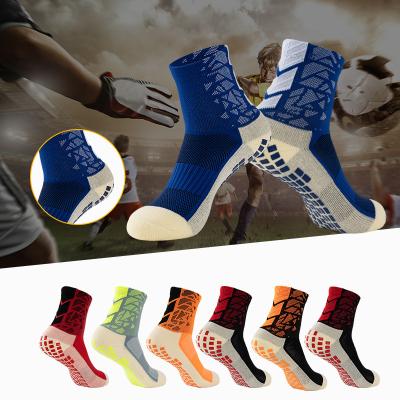 China Breathable Football Boots Absorbent Fitness Breathable Bottom Length Skid Shock Absorption Sports Sweat Glue Point Anti Running Terry Sole Socks for sale