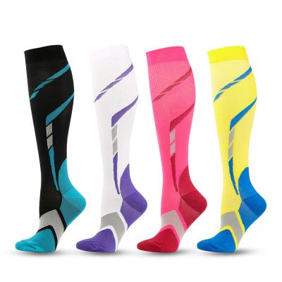 China Outdoor Sports EuropeAnd America Running Stretch Breathable Long Border Compression Socks Booties Amazon Gaiters Compression Stockings for sale