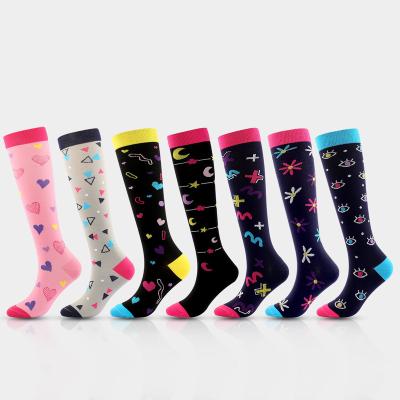 China New Breathable Sports Cycling Compression Socks Long Tube Socks For Running Stretch Socks Nurse Leggings Fitness Compression for sale