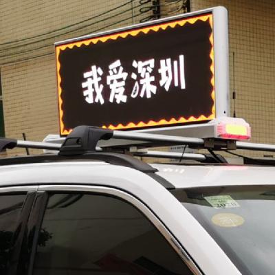 China car advertising Shenzhen LAN display programmable taxi sign p5 top outdoor led display for advertising for sale