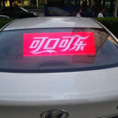 China Rooftop sign high brightness wifi 4g USB rear window LED transparent taxi window display P2.6-5.2 transparent taxi display for sale