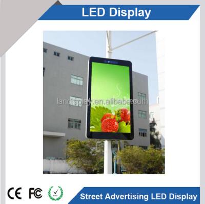 China Indoor Advertising Led Street Lamp P8 Smart Display Outdoor Street Advertising Wifi/3G/4G Light Pole Led Display Street Lamp Smart LED Screen for sale