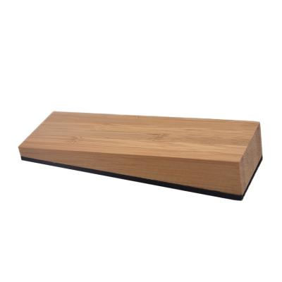 China Modern Wooden Triangle Door Stop Bamboo With EVA Door Stopper Wedge for sale