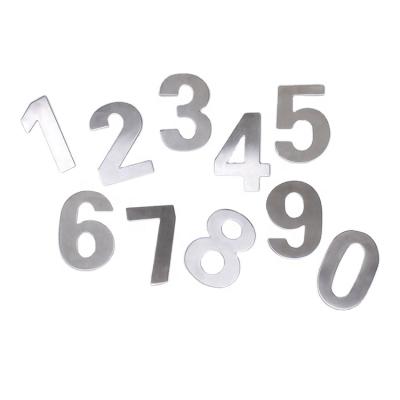 China Modern Wall Mounted Stainless Steel Standard Outdoor Room Number Sign Hotel Room House Door Number Sign House Address Number Brushed Sigs for sale