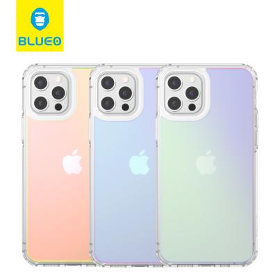 China BLUEO Anti-Fall Transparent Crystal Clear Soft PC TPU Phone Case For iPhone 12 Pro Max Mini 12 Case For iPhone 13 Phone Cover for sale