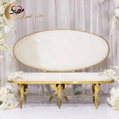 China Tufted Event Hall Furniture 3 Seaters Wedding Banquet Sofa for sale