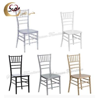 China Minimalist white plastic resin restaurant events bamboo chiavari chair for wedding for sale