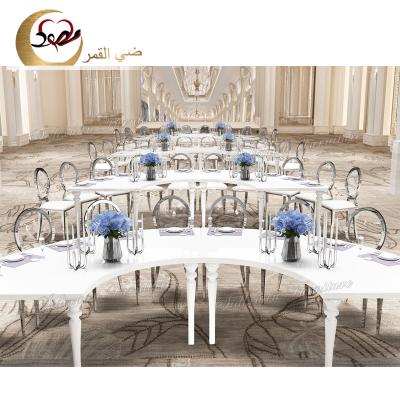 China Customized wedding supplies restaurant hotel MDF white table top decoration table wedding for sale