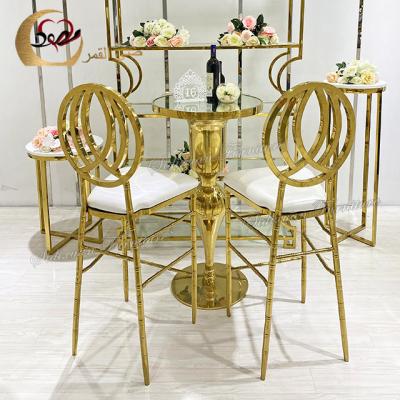 China Good hotel bar furniture wedding stainless steel frame bar chair vintage welding bar stool for sale