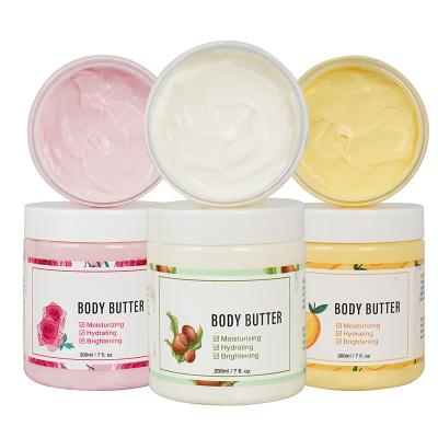 China Skin Revitalizer Whitening Cream Wholesale Body Lotion Fruit Organic Rainbow Colorful Ice Whipped Skin Whitening Body Butter for sale