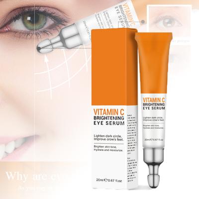 China Private Label Dark Circle Eye Cream Tube Anti Aging With Instant Roller Wrinkle Remover Brightening Fast Vitamin C Eye Cream for sale