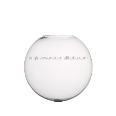 China Clear Glass Globe LED Light Shade Round Ball Lamp Shade Transparent Globe Lamp Shade for sale