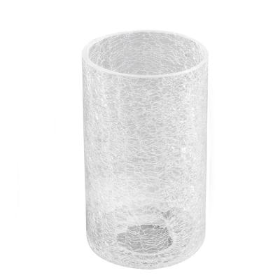 China Antique Clear Cylinder Glass Tube Crack Glass Lamp Shade for Pendant Lighting for sale