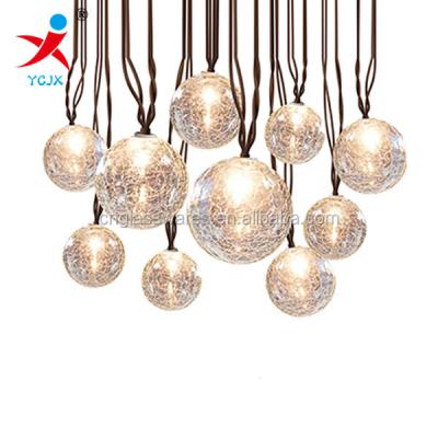 China Crack Hanging Clear Crack Globe Ball Glass Shade For Sale for sale