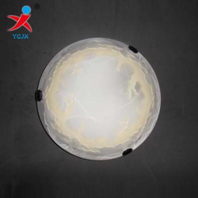 China Eco - Friendly Round Alabaster Frosted Glass Ceiling Lamp Cover Light Shades for sale