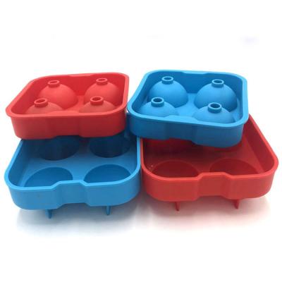 China 1.77 Inch Spheres Bpa Free Easy Release Round Ice Ball Maker Silicone Ice Cream Mold Reusable Custom Wholesale Viable Large for sale