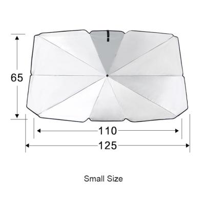 China Car Interior Temperatures UV Lowering Portable Nylon Sunshade Cover Windshield UV Resistant Foldable Waterproof Car Umbrella For Internal Automobile for sale