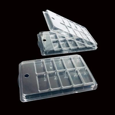 China ISO14001 Certified Hinged Clamshell Packaging for Artificial Nails and Makeup Tools for sale