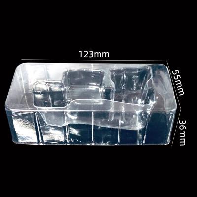 China Customized Clear PET Blister Insert Tray for Chrome Nail Powder Jar Makeup Tools Made for sale