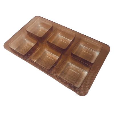 China ISO45001 zugelassenes Amber PET-Tray für Mondkuchen Gebäck in Vakuumformmaterial zu verkaufen