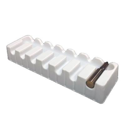 China Semi Enclosed Plastic Packaging White PET Blister Insert Tray For Ampules Vials Safety for sale