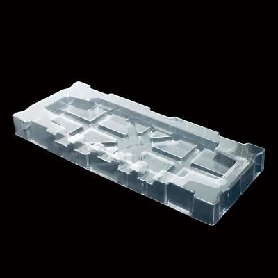 China Blister Packaging Customized Clear PET Molded Plastic Insert Tray for Electronic Parts for sale