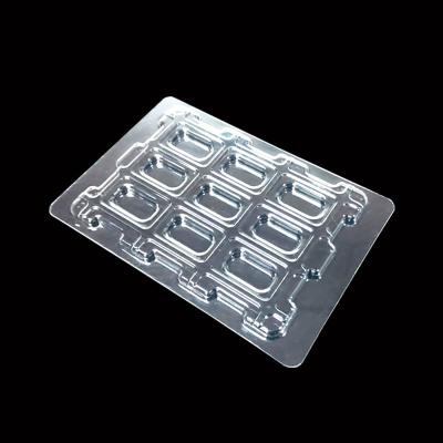 China Clear PET Blister Tray Stackable and Customized for Electronic Components Packaging for sale