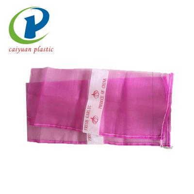 China Hot Selling Recyclable Pe Monofilament Packaging Garlic Mesh Bag for sale