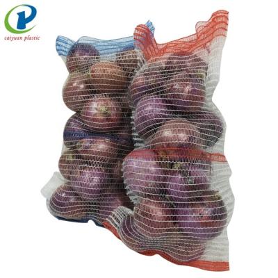 China Wholesales disposable recycled polyester pe raschel mesh bags for sale