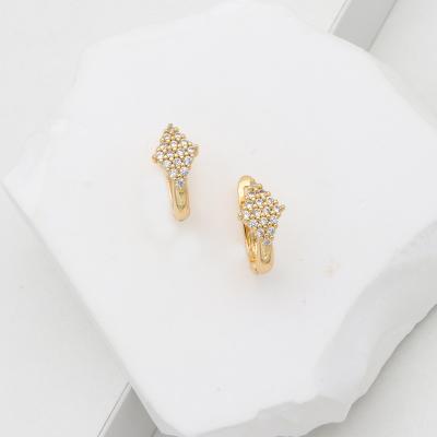 China Fashion Jewelry GARAANTIIE 18K Gold Plated Earrings Jewelry Diamond Zircon Women's Wedding Party for sale