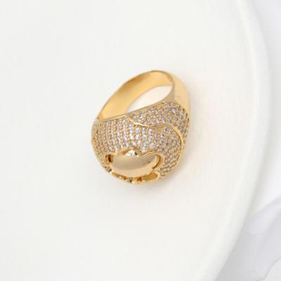 China Fashion Jewelry GARAANTIIE 18K Gold Plated Ring Romantic Oil Drip Italian Classic Design Flower Jewelry Women's Gift for sale