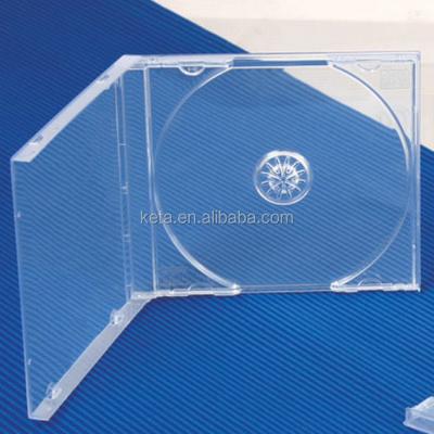 China Wholesale Plastic Transparent Single 10.4mm PS Jewel CD Case 142*124*10.4 mm for sale