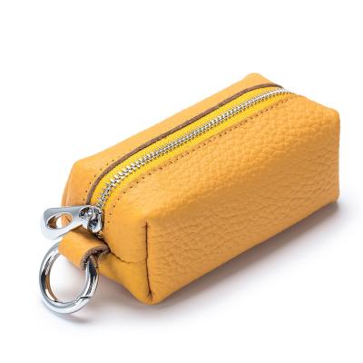 China First Layer Cowhide Fashion Car Key Case Lipstick Coin Bag Genuine Leather Car Key Bag for sale