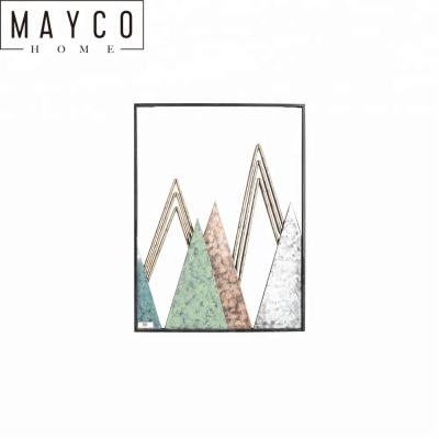 China Mayco Wall Decor Metal Mountain Eco-friendly Modern Open Wall Art Decor for sale