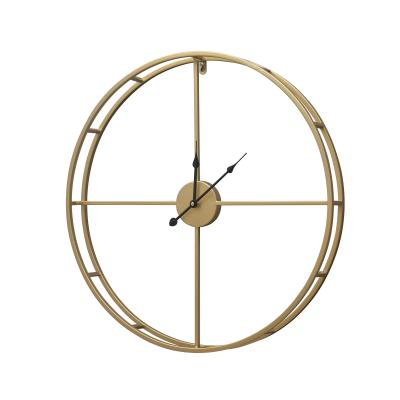 China Antique Modern Minimalist Home Decor Metal Gold Mayco Style Handmade Clock Wall Hanging Clock for sale